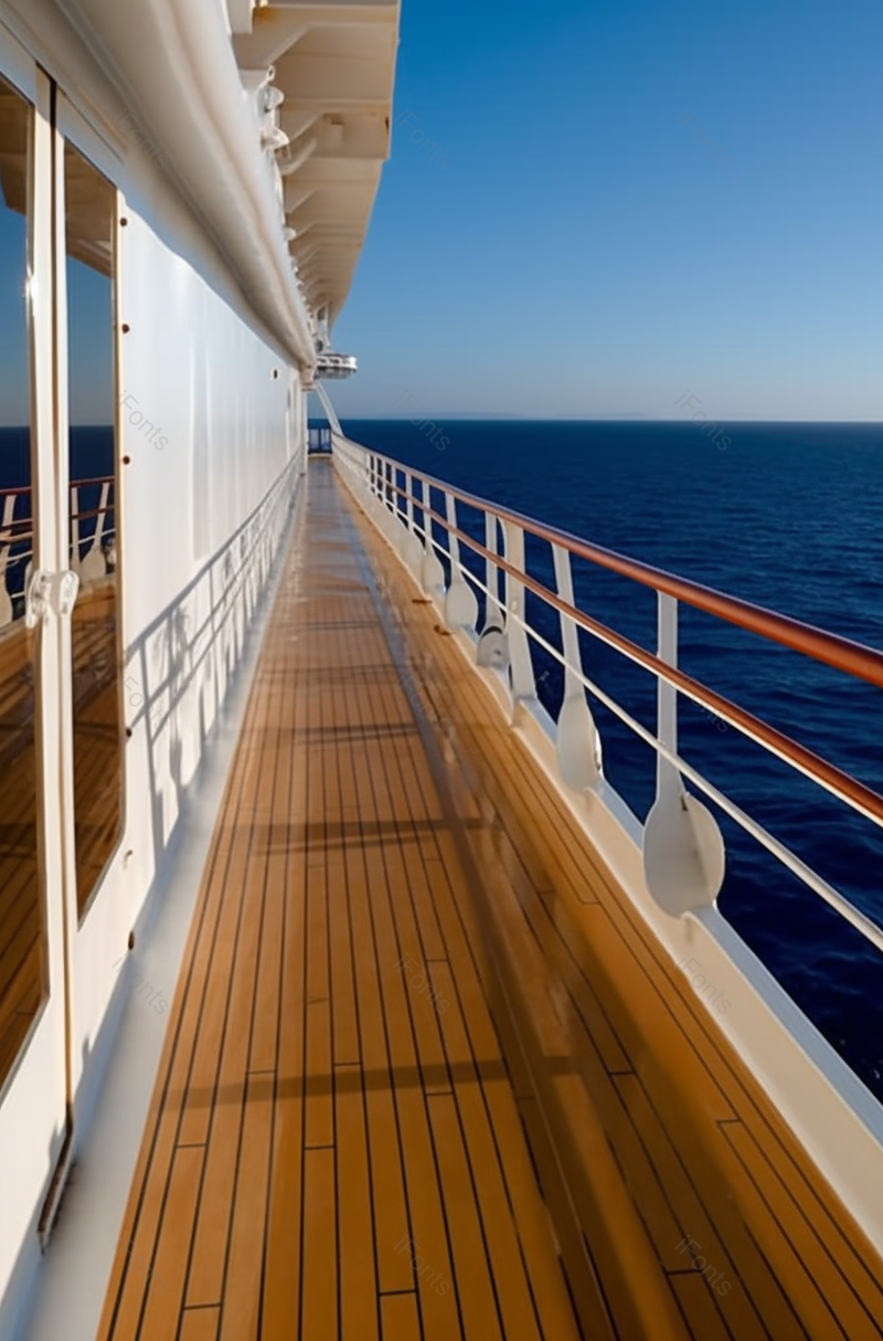 货轮甲板围栏和大海走廊尽头,高清,摄影图,摄影图片,图片大全,摄影图免费下载